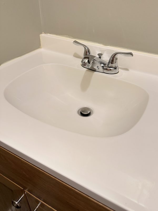 Bathroom vanity in Allison Park after cleaning
